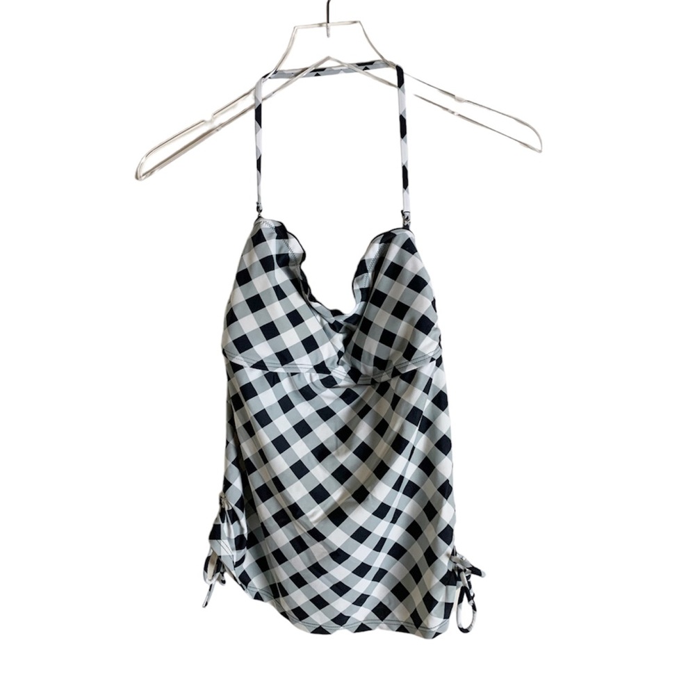 Arizona Plaid Halter Swimsuit Top Size Large✨